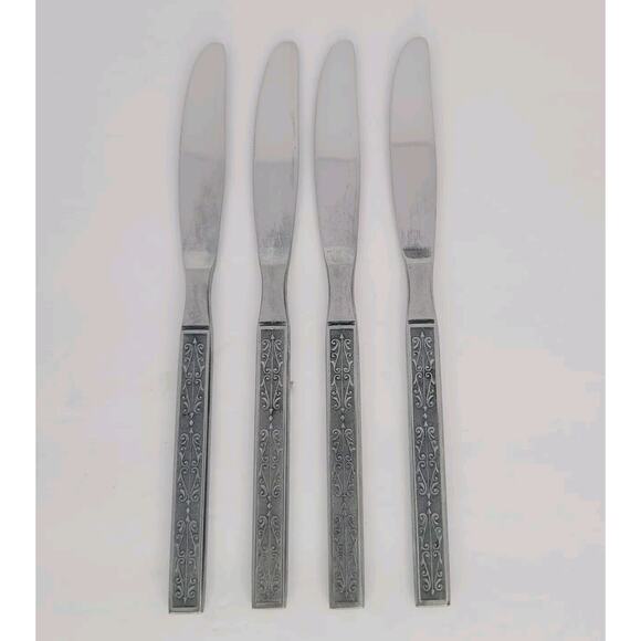 National Stainless Miranda Pattern Flatware Japan Lot 4 Vintage Knives - Picture 2 of 2